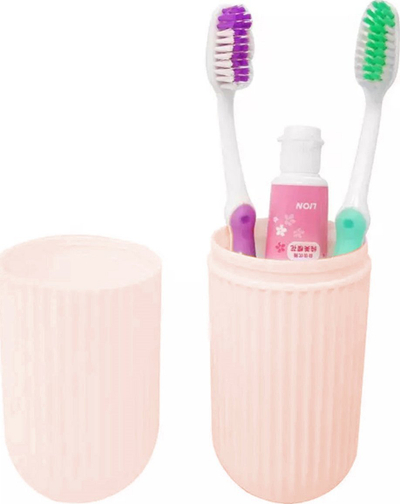 Kuti udhëtimi për furçë dhëmbësh AG870B, plastikë PP, me rrip, rozë