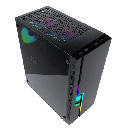 Kasa kompjuteri Gembird Fornax 2000, MIDI Tower ATX, RGB, e zezë