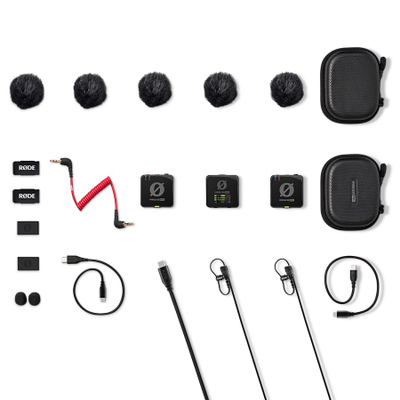 Mikrofon wireless Rode Wireless Pro WIPRO, sistem me dy kanale, profesionist, i zi