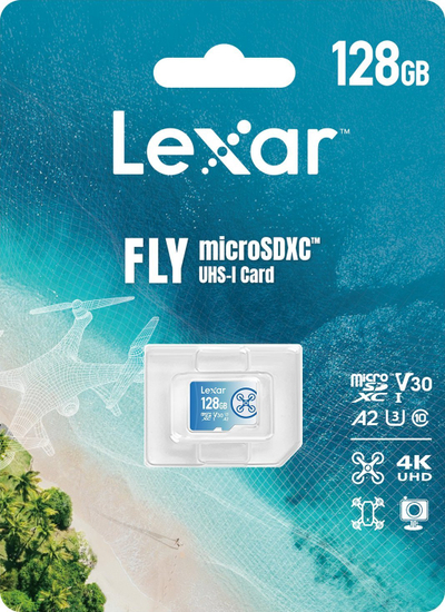 Kartë memorie Lexar FLY High Performance, 128GB, microSDXC UHS-I U3, blu