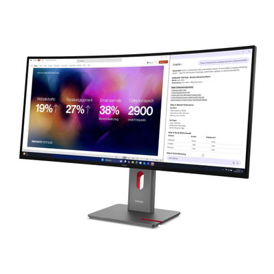 Monitor Lenovo ThinkVision P40wd 40, 39.7", WUHD, 120Hz, me kamerë MC60, i zi