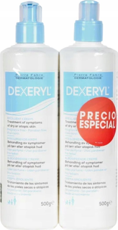 Krem hidratues Dexeryl Emollient, pako 2x500g, për lëkurë të thatë