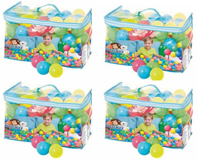 Toptha plastike Bestway, set me 400 copë, 6.5 cm, shumëngjyrësh