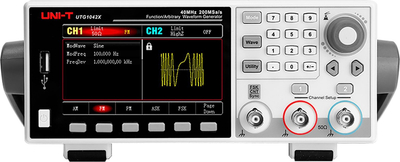 Gjenerator funksional Uni-T UTG1022X, 25MHz, 2 kanale, gri