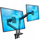 Krah monitorësh NB G35, për 2 monitorë 22"-32", VESA 75x75 100x100, gri e zezë