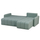 Sofa-Shtrat këndore Proton 225×94×70 Hcm (HM3272.06), gjelbër