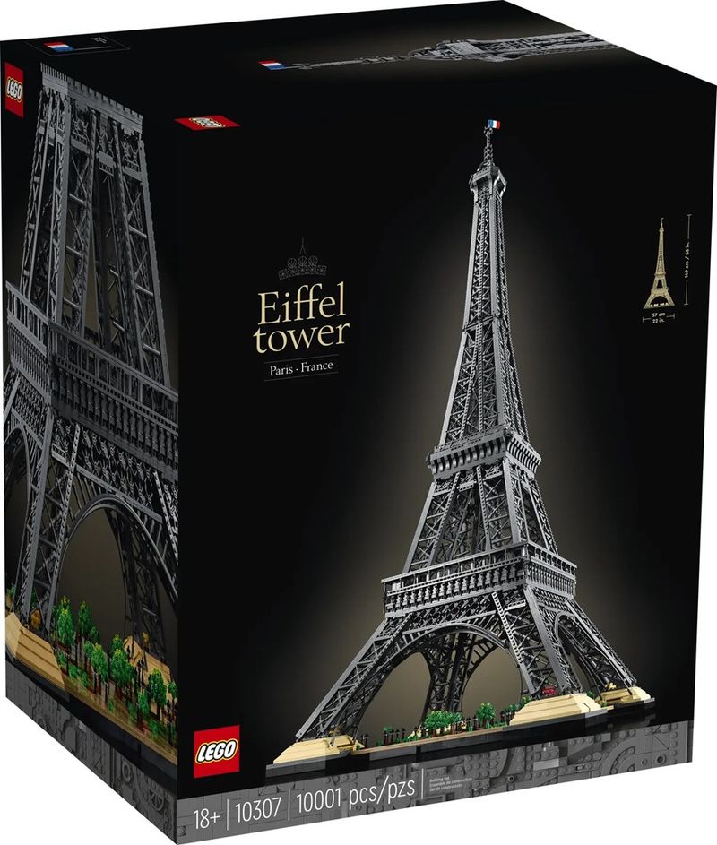 Set LEGO Icons Eiffel Tower 10307, 10001 pjesë, për të rritur, shumëngjyrësh