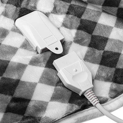Batanije elektrike Camry CR 7442, fleece, me kohëmatës, gri me të bardhë