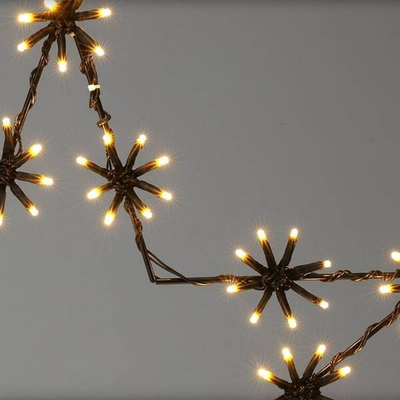 Dekor krishtlindjesh me yll LED, 50 cm, 120 LED, i zi