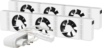 Ventilator radiatorik SpeedComfort 3.0 Duo Set, për radiatorë 75-120 cm, i bardhë