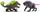 Set figura Schleich Eldrador Creatures Shadow Lynx vs Rockbreaker, 31 x 16 x 18 cm, për kalamaj nga 7 vjeç