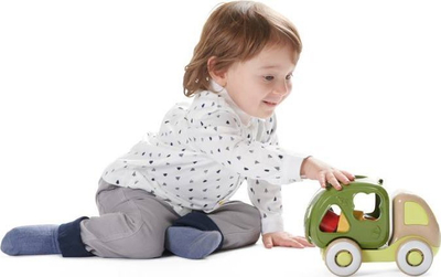 Lodër kamion riciklimi Early Learning Centre, me forma, plastikë dhe dru, me ngjyra nga të gjitha