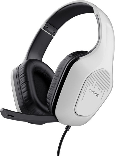 Kufje gaming Trust GXT 415X Zirox me kabllo, të bardha