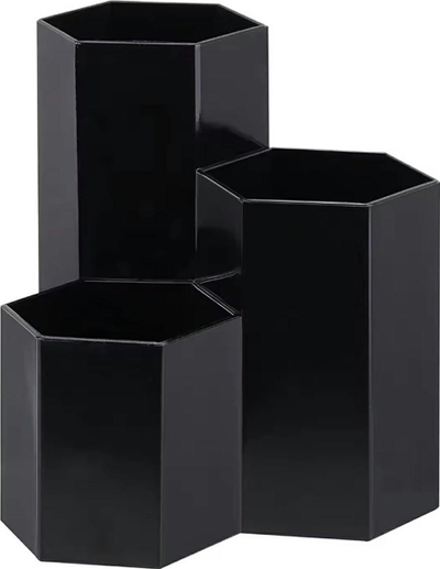 Organizues për furça grimi AG605I, me 3 ndarje, plastikë PP, i zi
