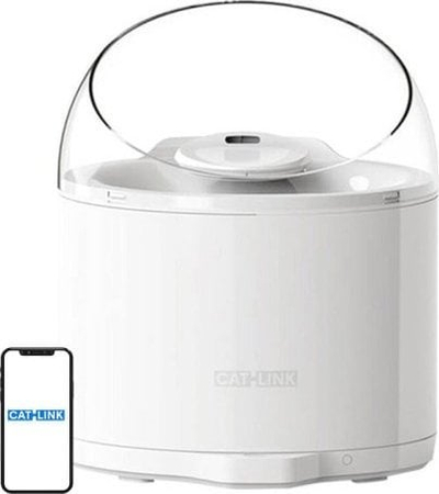 Burim uji për mace CATLINK PURE 2, 2.6L, pompë pa tela, i bardhë