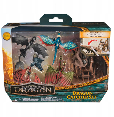 Set lodrash DreamWorks Dragons How to Train Your Dragon, 5 figura dragoj, me aksesor kapës, shumëngjyrësh