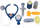 Set lodrash veterineri Leantoys Dog Care, qen plushez interaktiv, kafaz për ta çu, blu