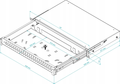 Patch panel optik Stalflex TFSP 19" 1U 24 porta SC, i zi