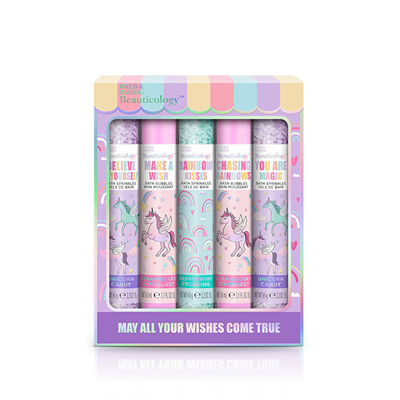 Set kripëra për trup Bath Salt Unicorn, 5 copë