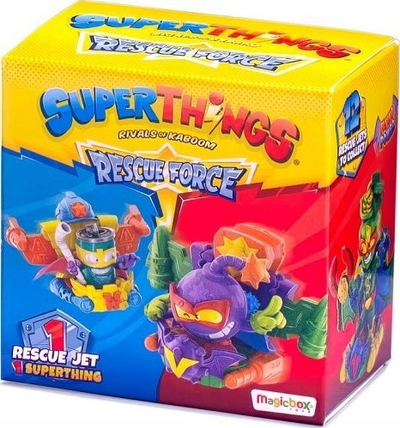 Lodër Magic Box SuperThings Rescue Force, Rescue Jet, figure koleksionuese, shumëngjyrëshe