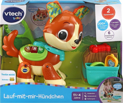 Lodër interaktive Vtech Baby Walk With Me Puppy, me dritë edhe tinguj, shumëngjyrëshe