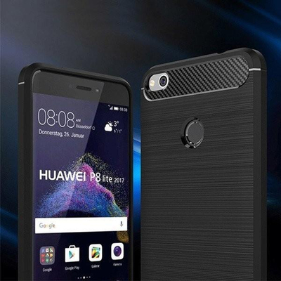 Maskë mbrojtëse Carbon Lux për Samsung Galaxy A10s, TPU i butë, pamje karbon, e zezë