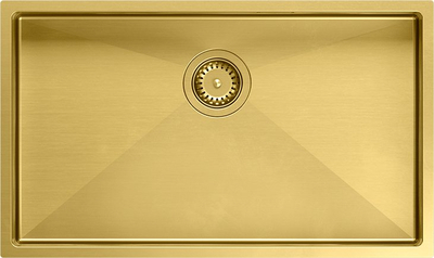 Lavaman kuzhine GraniteQ Quadron Anthony 80, 1 govatë, 74x44 cm, i artë