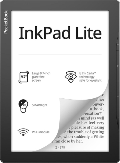 Lexues elektronik PocketBook InkPad Lite, ekran i madh 9.7", 8GB, gri