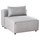 Modul divani njësh modern, tekstil kundër ujit, jastëk shpine, gri