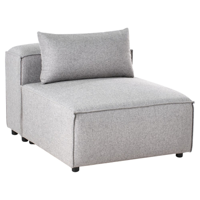 Modul divani njësh modern, tekstil kundër ujit, jastëk shpine, gri