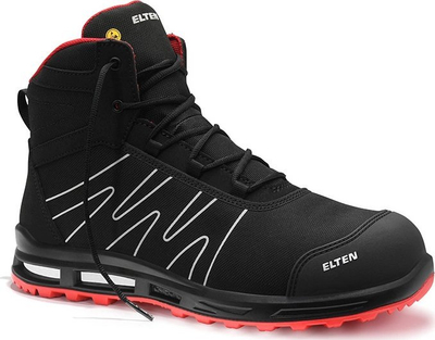 Çizme pune Elten ENNO XXT Pro, S3S ESD, Wellmaxx, të zeza me të kuqe