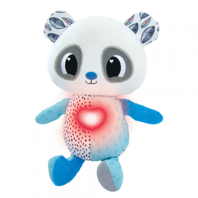 Lodër plushe Lamaze Soothing Heart Panda, me dritë qetësuese, me ninulla dhe vibrim, shumëngjyrëshe