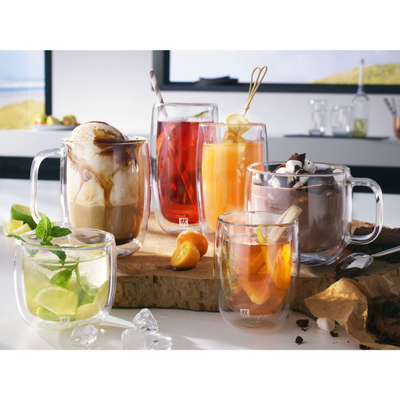 Set gotash latte macchiato Zwilling Sorrento, 350 ml, 2 copë, transparent