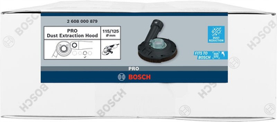 Капа за вшмукување прав Bosch Pro Keyed, за аголна брусилка GWS, Click & Clean, црна