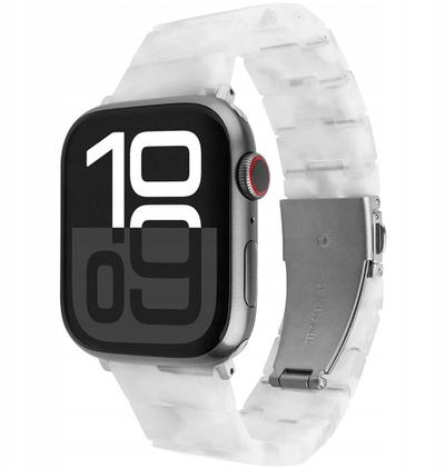 Rrip ore inteligjente FIXED Resin Strap për Apple Watch 38/40/41mm, nga rrëshirë, i bardhë Cloud