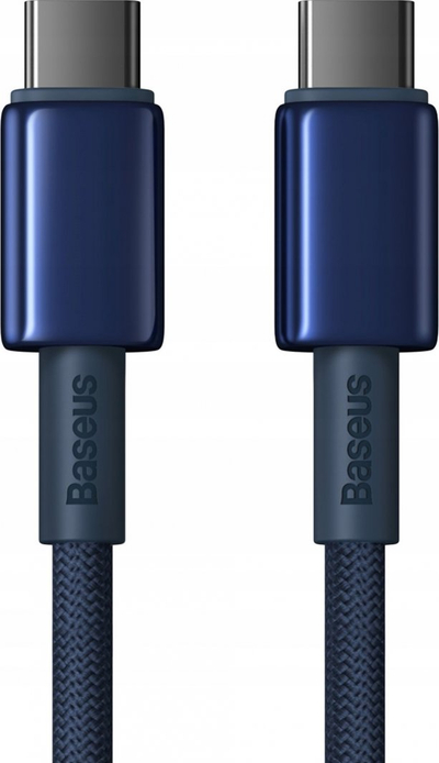 Kabllo karikimi Baseus Tungsten Gold Type C në Type C, 100W, 1m, e zezë