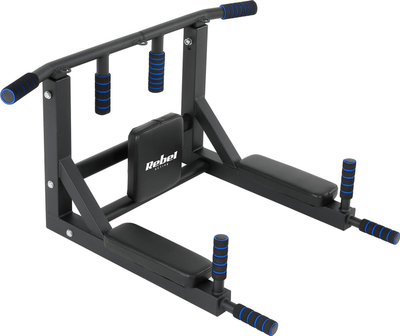 Станица за вежбање Rebel Wall Mount, влечење и dip, макс 200kg, црна