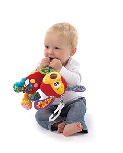 Lodër karroce Playgro Pooky Puppy, lodër me shqisa për beba, me unaza për dhëmbë, shumëngjyrëshe