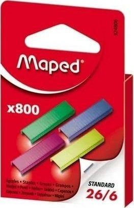 Kapëse zyre Maped Colored Staples 26/6, 800 copë, shumëngjyrëshe