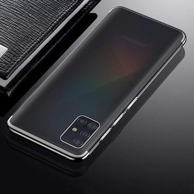 Këllëf telefoni HURTEL Protect Clear Color, gel TPU, kornizë e elektroplatuar, transparent