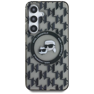 Futrollë telefoni Karl Lagerfeld KLHMS25SHMCKMHK për Samsung S25, magnetike, metalike, gri