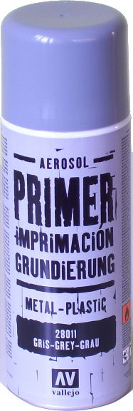 Spraj primer Vallejo Grey Primer, 400ml, gri mat