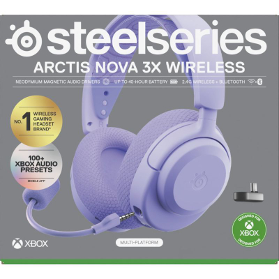 Kufje gaming SteelSeries Arctis Nova 3X, pa tela, për Xbox dhe PC, lejla