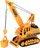 Lodër eskavator me telekomandë Leantoys Crawler Crane, shkallë 1:18, R/C, portokalli