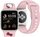 Rrip Hello Kitty HKAWLSCHBLP për Apple Watch 42/44/45/49mm, silikon, rozë