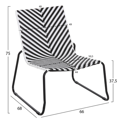 Karrige Pony 66×68×75 Hcm (HM6082), zezë/ bardhë