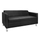 Divan 3 ulëse Cubo, PU, 173×71×73 cm HM3034.02, zezë