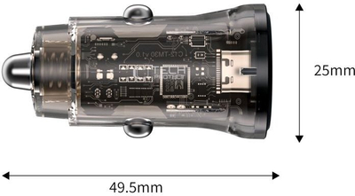Автомобилски полнач Tech-Protect CC01, 2 порти PD45W QC3.0, црн