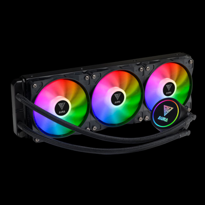 Ftohës uji për CPU Gamdias Aura GL360, radiator 360mm, RGB, i zi