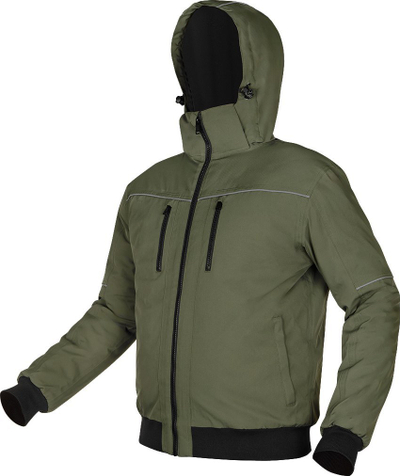 Xhaketë pune Topex OUTDOOR, e izoluar, me kapuç, e gjelbër, M